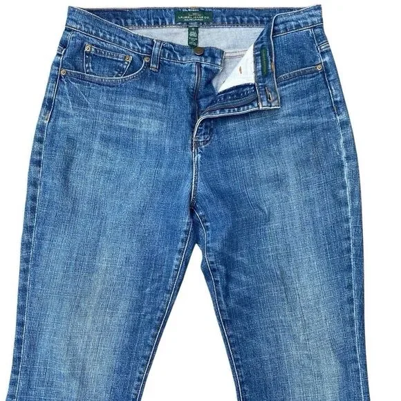 LRL Lauren Ralph Jeans Co. Jeans Classic Bootcut Womens Size 12 Med Blue Denim - Picture 2 of 7